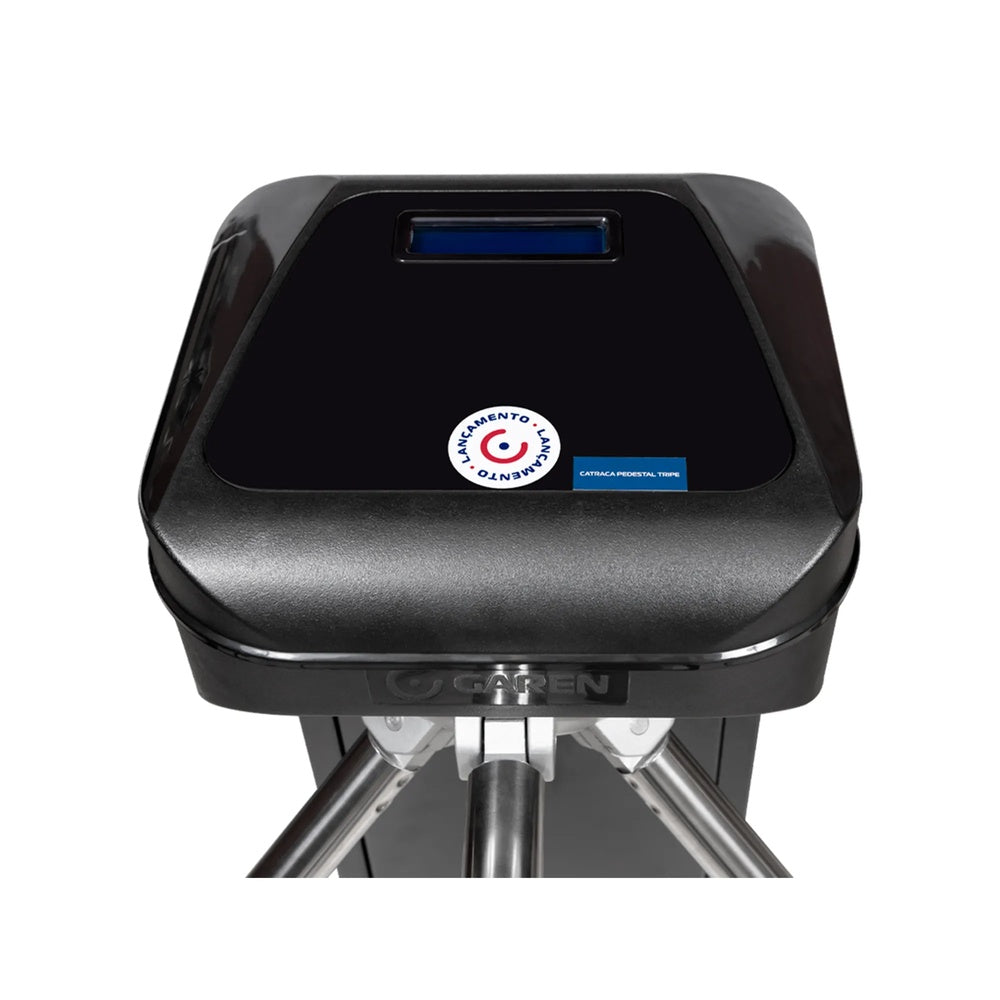 Molinete Garen Semi Automatico Pedestal Triple G-TR Display y Contador de Entrada y Salida Adaptable para Lector GT0004P