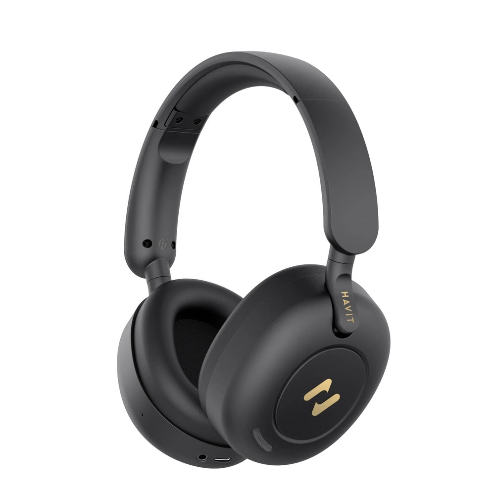 Audifono Havit Cancelacion de Ruido Hibrida Sonido Hi-Res Bateria hasta 80horas incluye Estuche H655BT PRO-BK