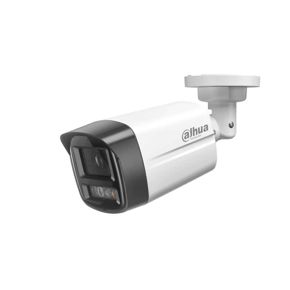 Camara IP Dahua Bala 2MP Metal Plastico Smart Dual Light Luz 30m Microfono PoE IP67 IPC-HFW1239TL1-A-IL-S6-QH