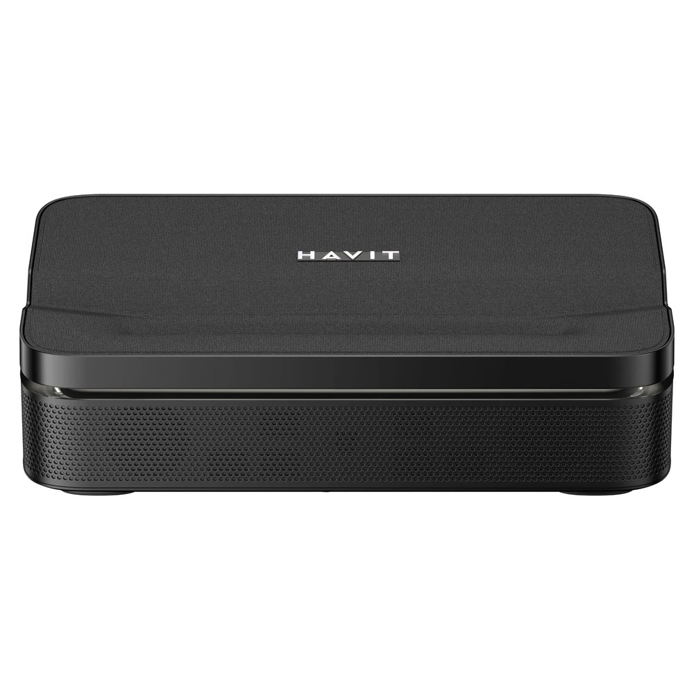 Proyector Havit FullHD 1080P hasta 100" 600 ANSI Lumens Android 11 Google TV Bateria Interna Uso Portatil PJ600Plus-BK