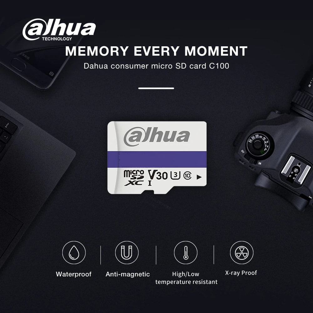 Memoria Micro SD de 128GB Dahua Lectura 95MBps Escritura 65MBps DHI-TF-C100/128GB