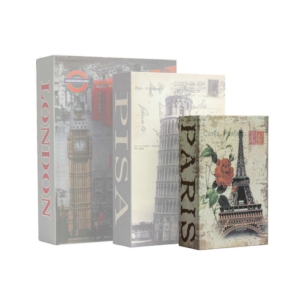 Caja Fuerte Safewell con Codigo Tipo Libro Portada Paris 23x15x5cm RW-804