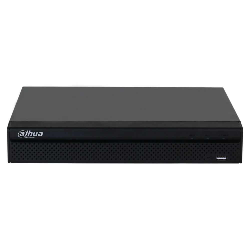 Grabador IP Dahua 4 Canales PoE 4K hasta 12MP Proteccion Perimetral y SMD USB HDMI VGA 1xHDD 20TB DHI-NVR2104HS-P-4KS3