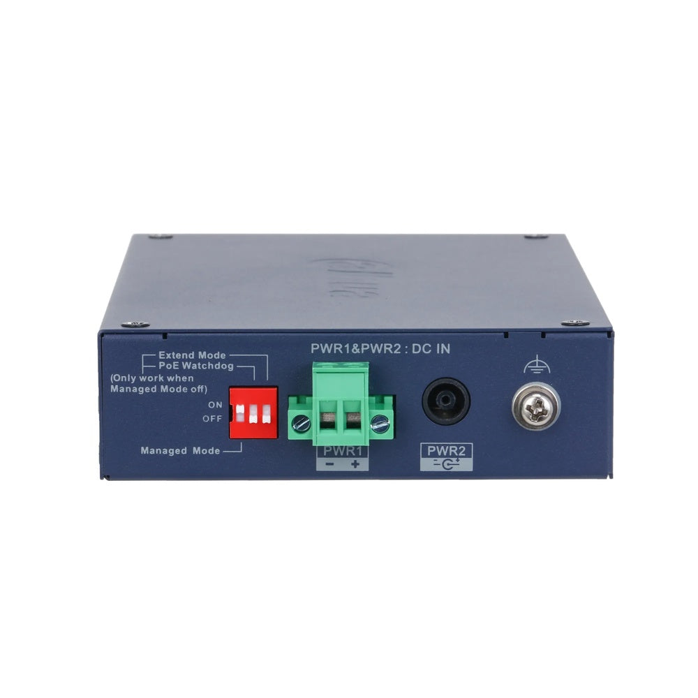 Switch Administrable Dahua 6 Puertos 4xPoE 1xPuerto TX 250m Metalico RielDIN DH-CHS4106-4ET-60