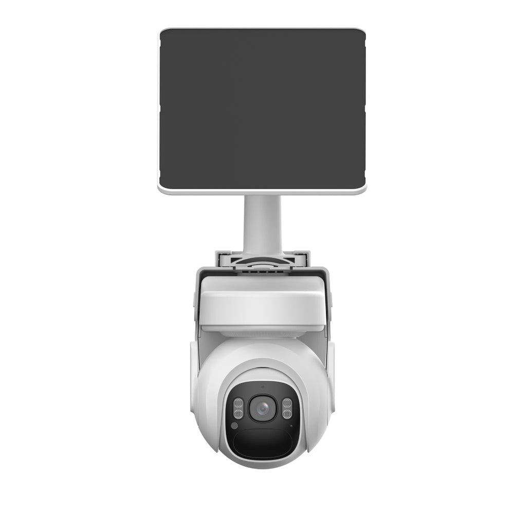 Kit Camara IP con Panel Solar Dahua 4MP Detec. Persona y Auto Audio 2 Vias Sonido y Luz Alarma IP66 DH-KIT-BP4A-4G-M0508