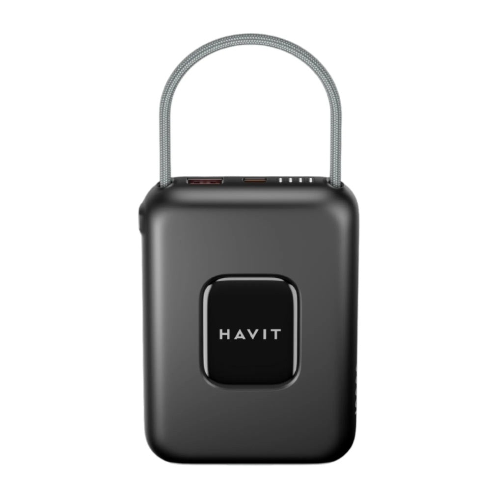 Power Bank Havit 20.000mAh 22.5W con Cable USB-C Triple Salida y Doble Entrada Portatil y Potente PB35-BG