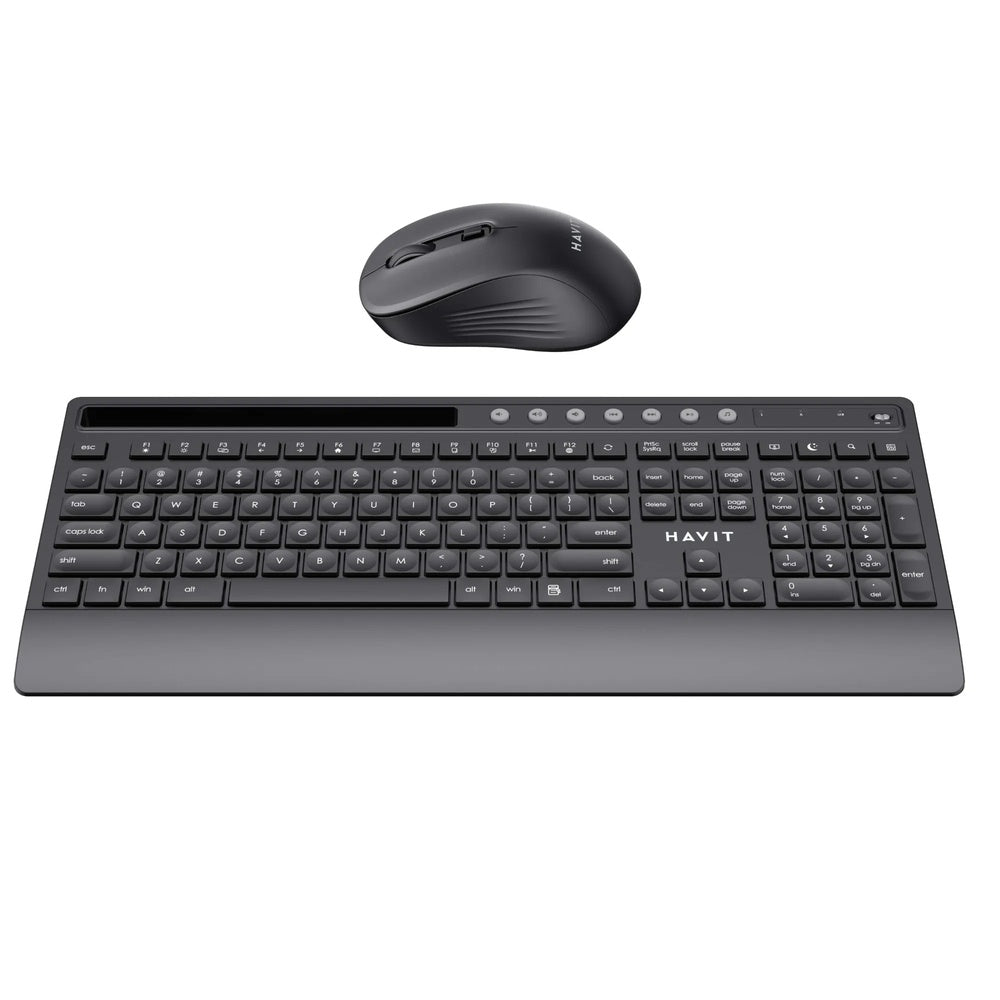 Combo Teclado+Mouse Havit Inalambrico 2.4GHz Alcance 10m Mouse hasta 1600DPI 4 Botones Teclado 117 Teclas KB242GCM-BKG