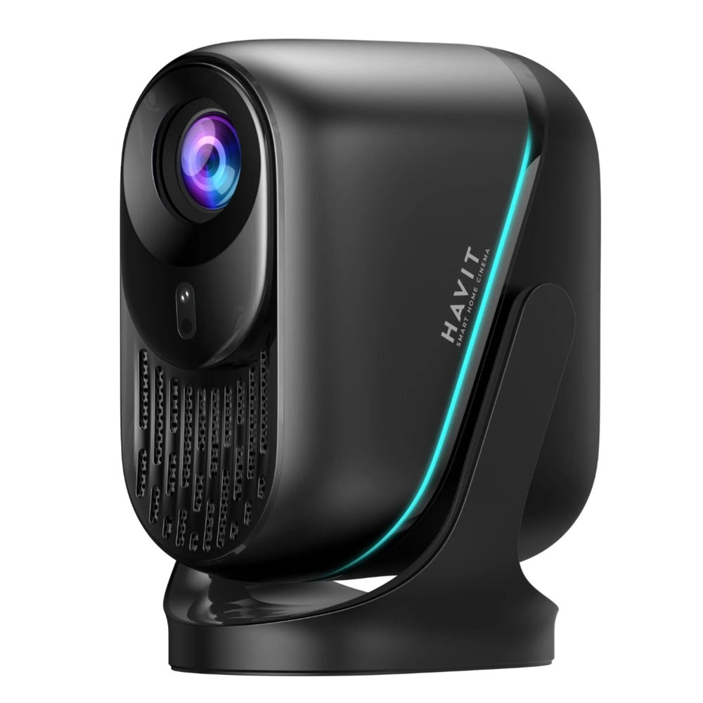 Proyector Havit FullHD 1080P hasta 150" 250 ANSI Lumens Android 13 Inclinacion 90° Enfoque Automatico PJ220 PRO-EU-BK