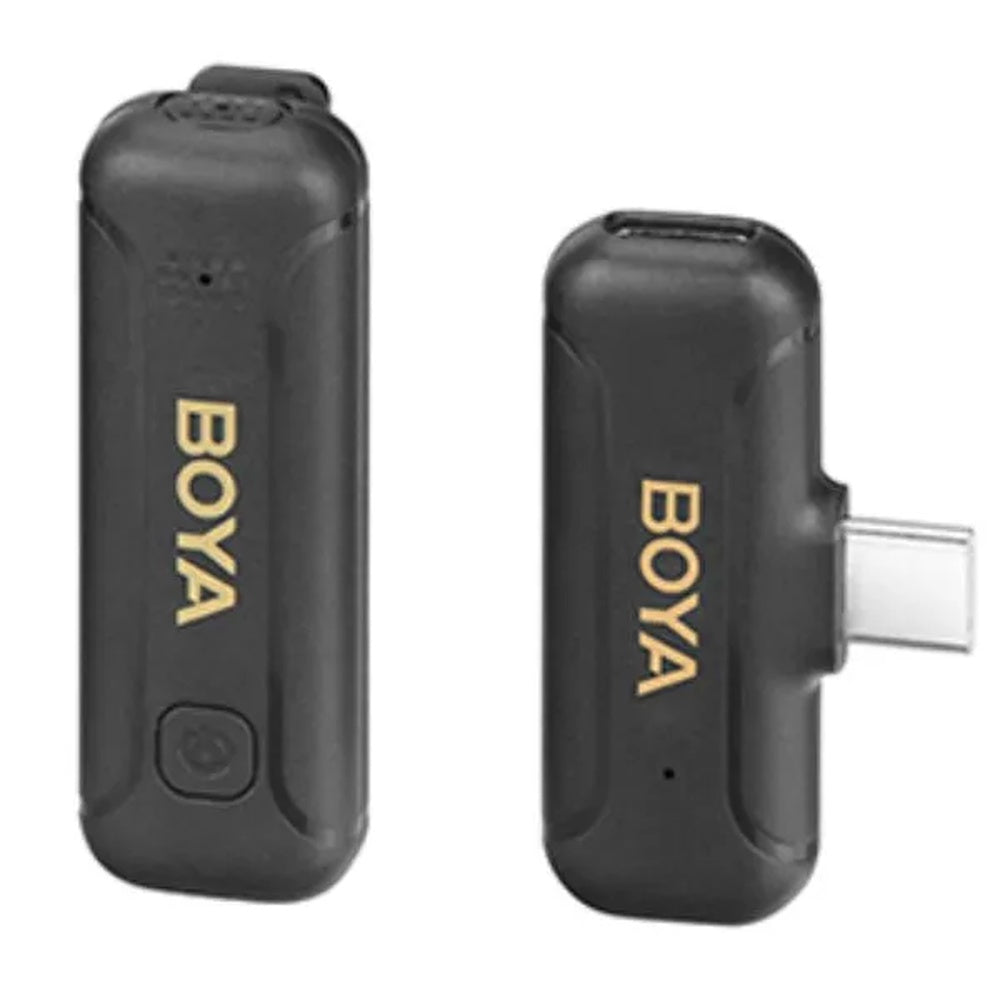 Mini Microfono Inalambrico Boya Ultracompacto y Portatil Cancelacion de Ruido Bateria 10 Horas Puerto USB-C BY-WM3T2-U1
