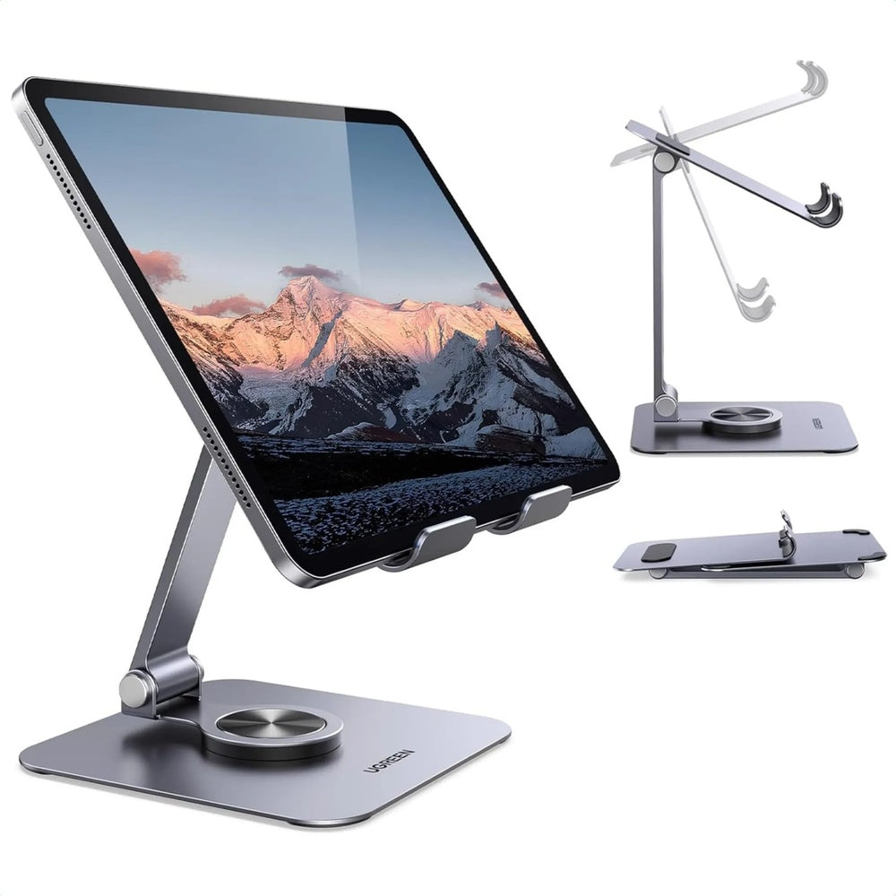 Soporte Ugreen para Tablet Multiangulo con Rotacion Horizontal 360° Diseño Plegable Portatil Material Metalico 45860