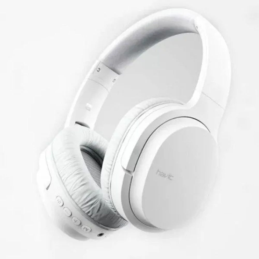 Audifonos Havit Inalambricos BT v5.0 Bateria hasta 8horas Carga en 2.5h Diseño Plegable y Ergonomico I62-WH