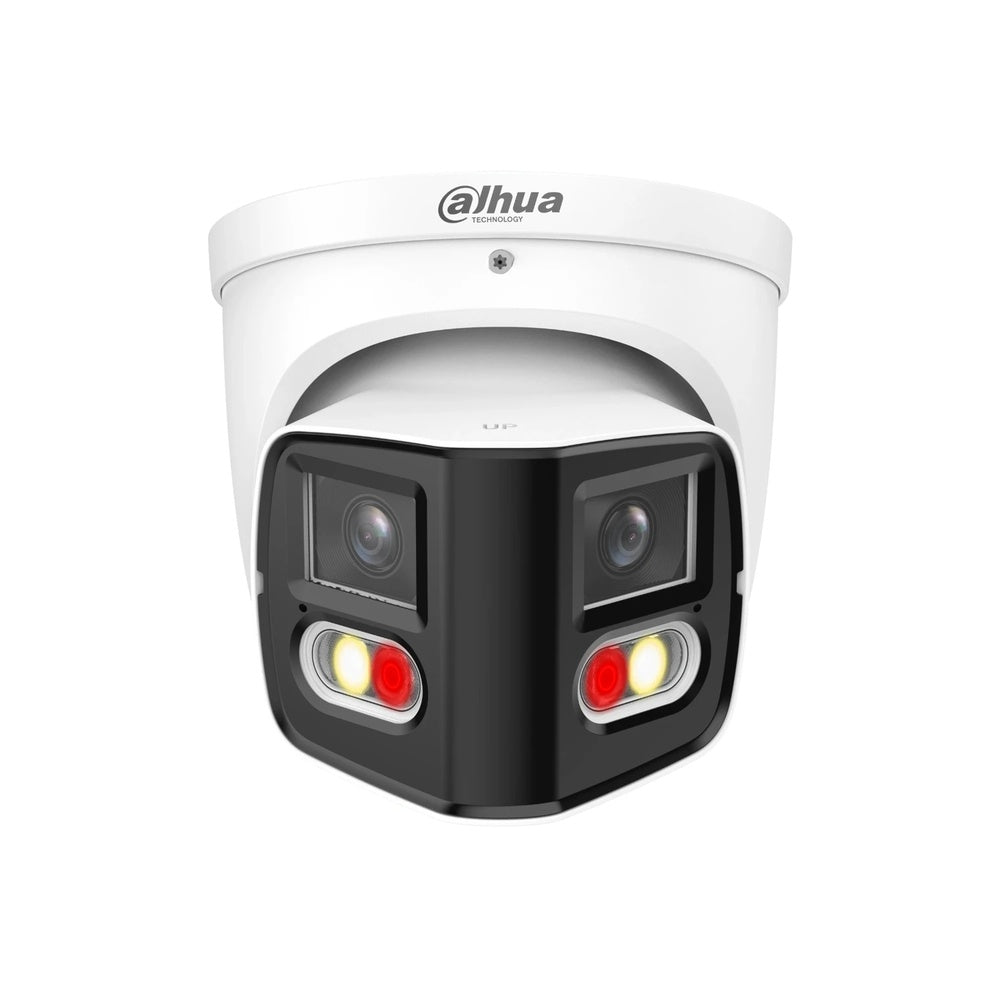Camara IP Dahua Panoramica Domo 2x4MP Wizsense IR25m Luz20m Audio 2Vias EPTZ SMD3 12V PoE IP67 IPC-PDW2849P-A180-E2-S-PV