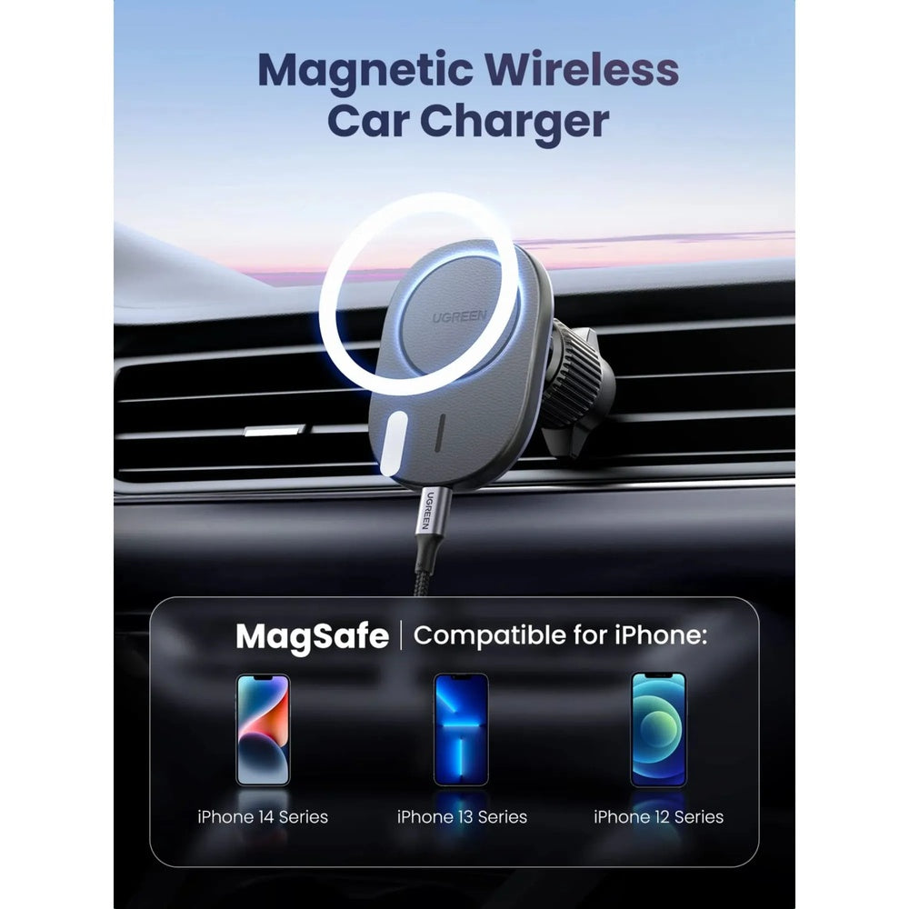 Soporte + Cargador Ugreen para Auto 15W Inalambrico con Magsafe 15120