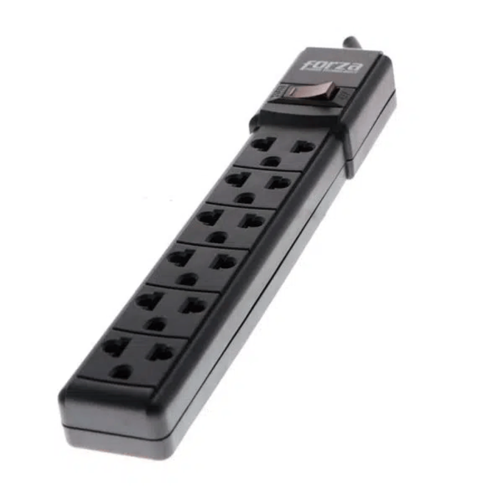 Regleta Forza 2200W 6 Tomas NEMA 5-15P Interruptor con Luz PS-001B