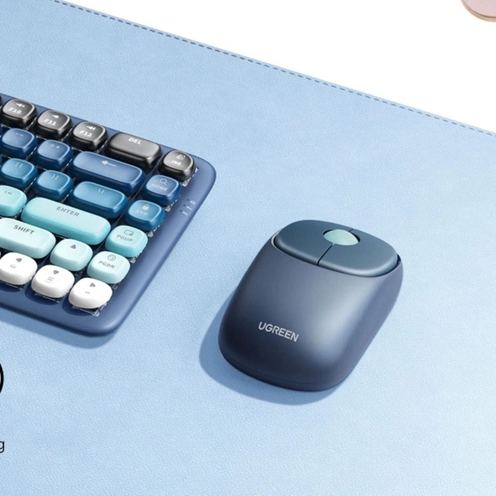 Mouse Ugreen Inalambrico Dual 2.4GHz y BT 4000DPI Ergonomico 5 Botones Bateria Interna hasta 3 meses aprox. 90538