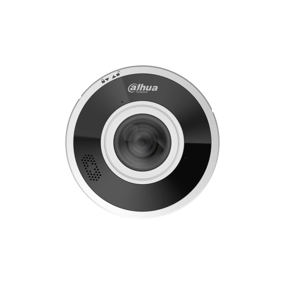 Camara IP Dahua Ojo de Pez 6MP Metal Plastico IR 15m Audio 2 Vias WDR 3D NR HLC BLC PoE IP67 IK10 DH-IPC-EBW5641P-AS