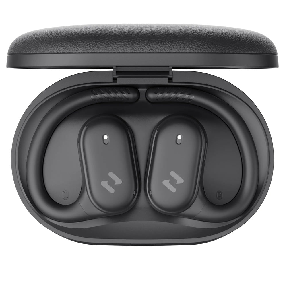 Auriculares Havit TWS de Oido Abierto Reduccion de Ruido AMB Bateria hasta 8.5 horas IPX5 color Negro OWS915-BK