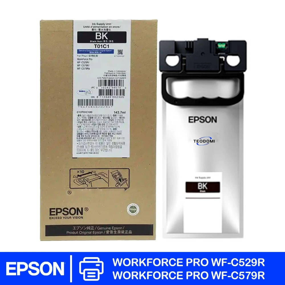 Cartucho de Tinta Epson T01C Rendimiento hasta 5.000 Paginas color Negro T01C100