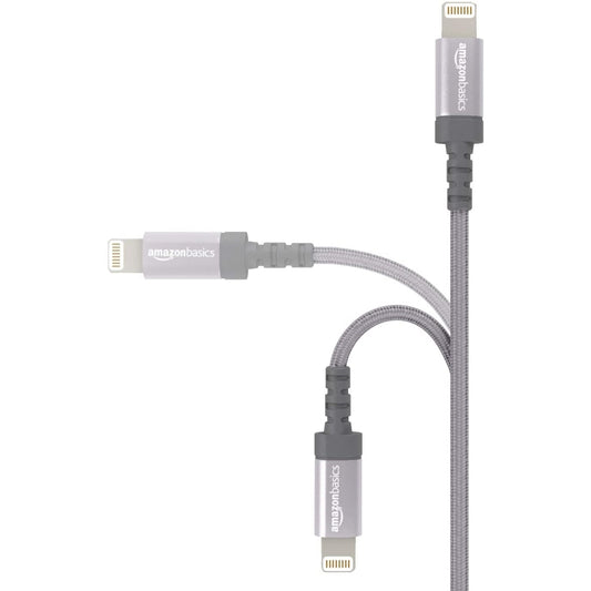 Cable Amazon Basic para Iphone Ipad USB-A a Lightning Certificado MFi de 1.8m color Gris L6LMF030-CS-R