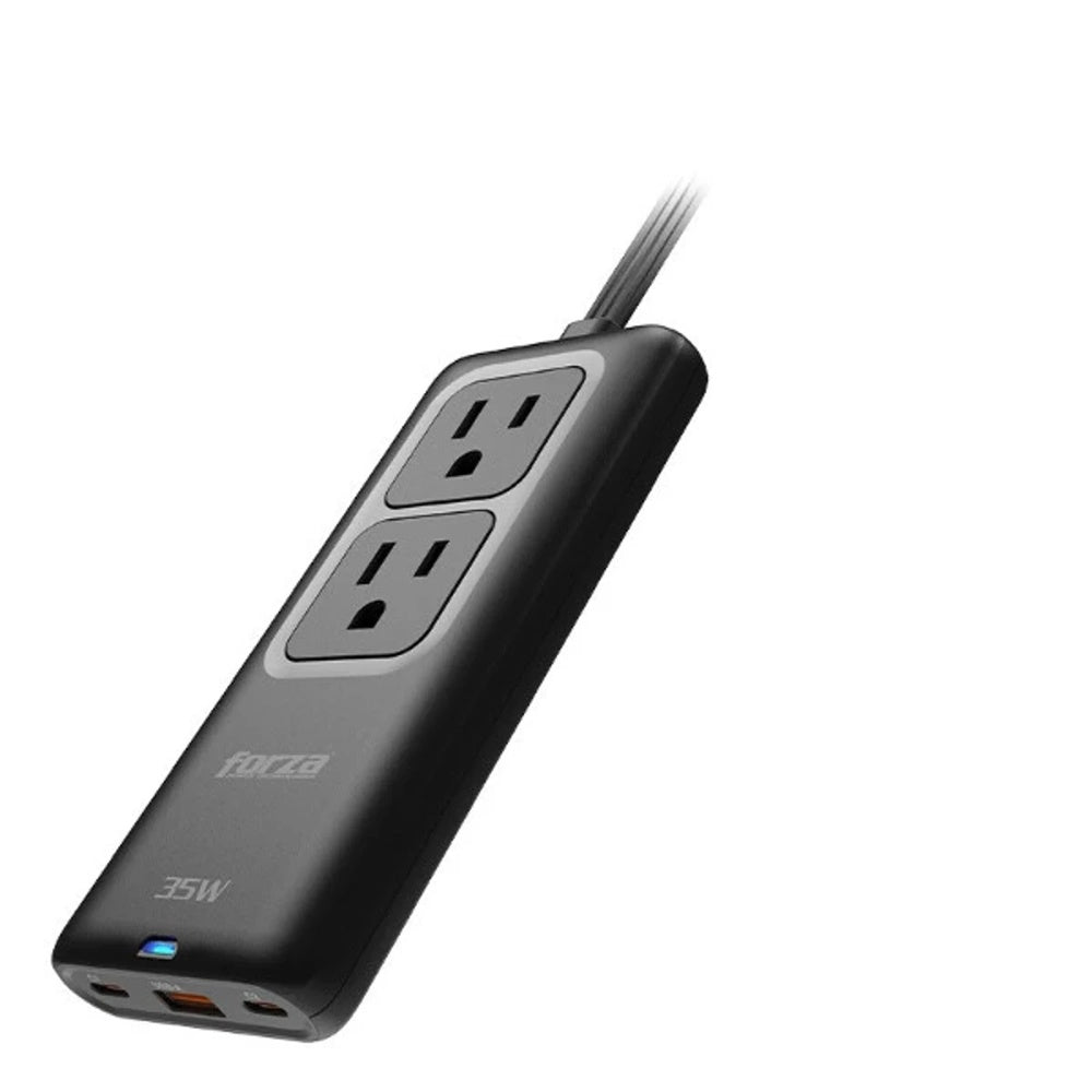 Cargador Rapido Forza 35Watts con Regleta de 1250Watts Salida 2xNEMA 5-15R 1xUSB-A 2xUSB-C PS-1100USBC