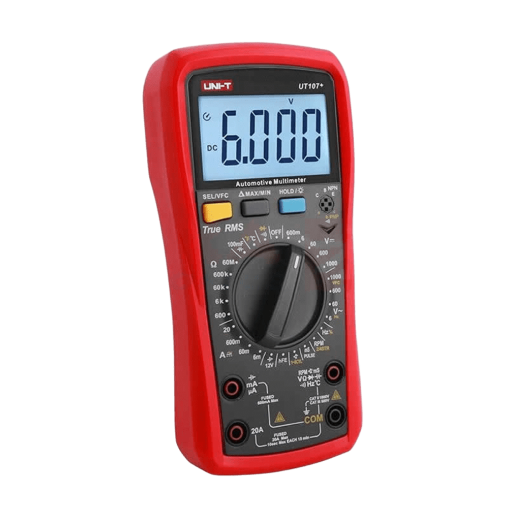 Multimetro Digital Uni-T Automotriz Voltaje Corriente Resistencia Frecuencia Temperatura UT107+