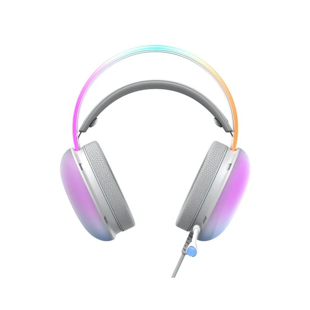 Audifono Gamer Havit RGB Conexion Doble Mini Jack+USB Microfono Omnidireccional Cable 2.1m Drivers 50mm H2037d-WH