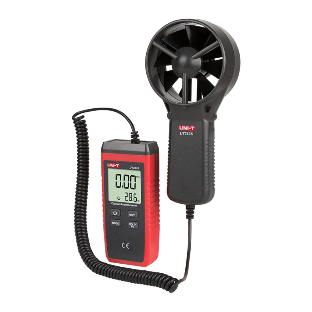 Anemometro Digital Uni-T Mide Velocidad y Temperatura del Viento UT363S