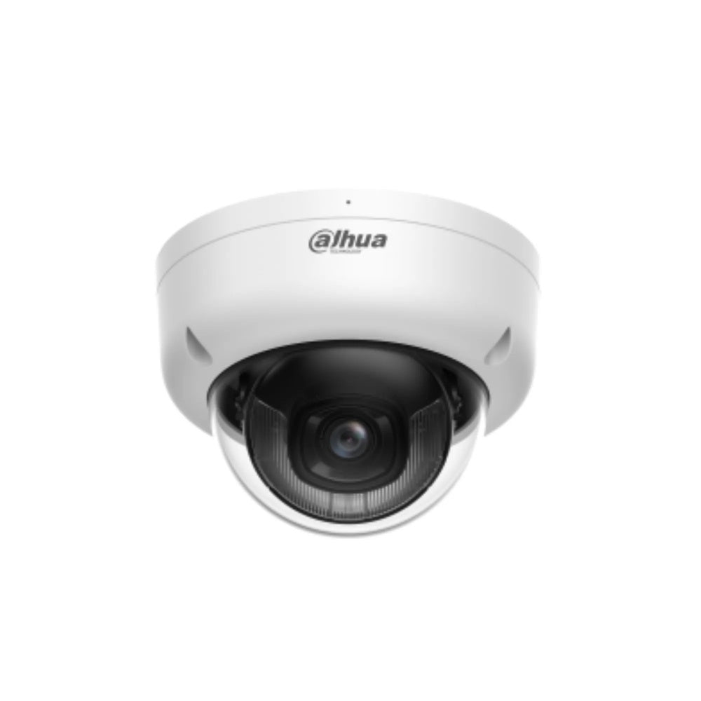 Camara IP Dahua Domo 4MP Antivandalica Luz 30m Detecta Personas Microfono 12Vdc PoE IP67 IK08 IPC-HDBW1439E1-A-IL-28-S6
