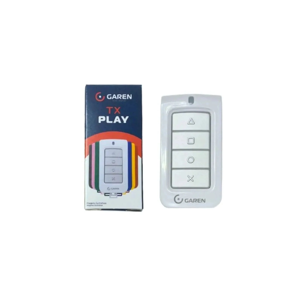 Control Remoto Garen para Puerta Automatica Compatible con F05127-G Play Blanco Frecuencia 433MHz F01540-G