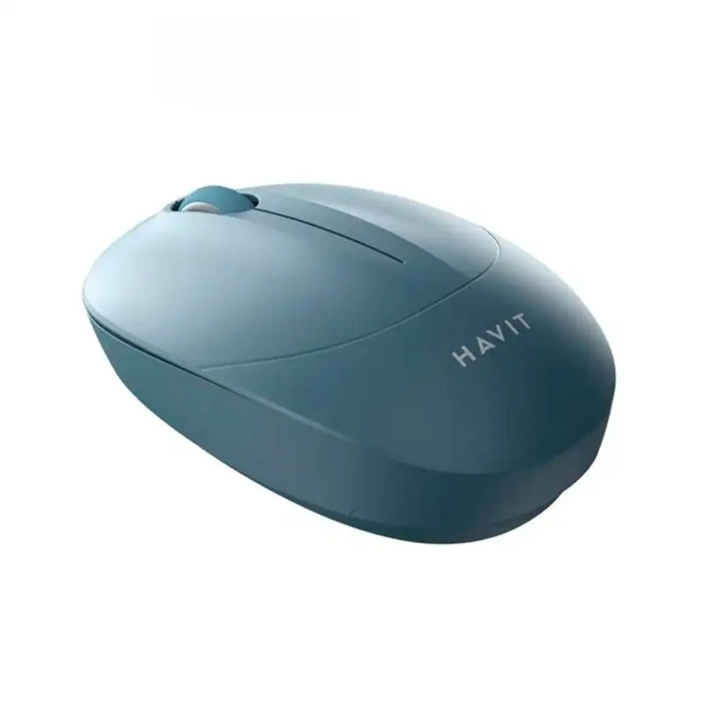 Mouse Havit Inalambrico 1600DPI 3 Botones Conexion Dual 2.4GHz y USB Alcance 10m color Azul MS54GT-BL