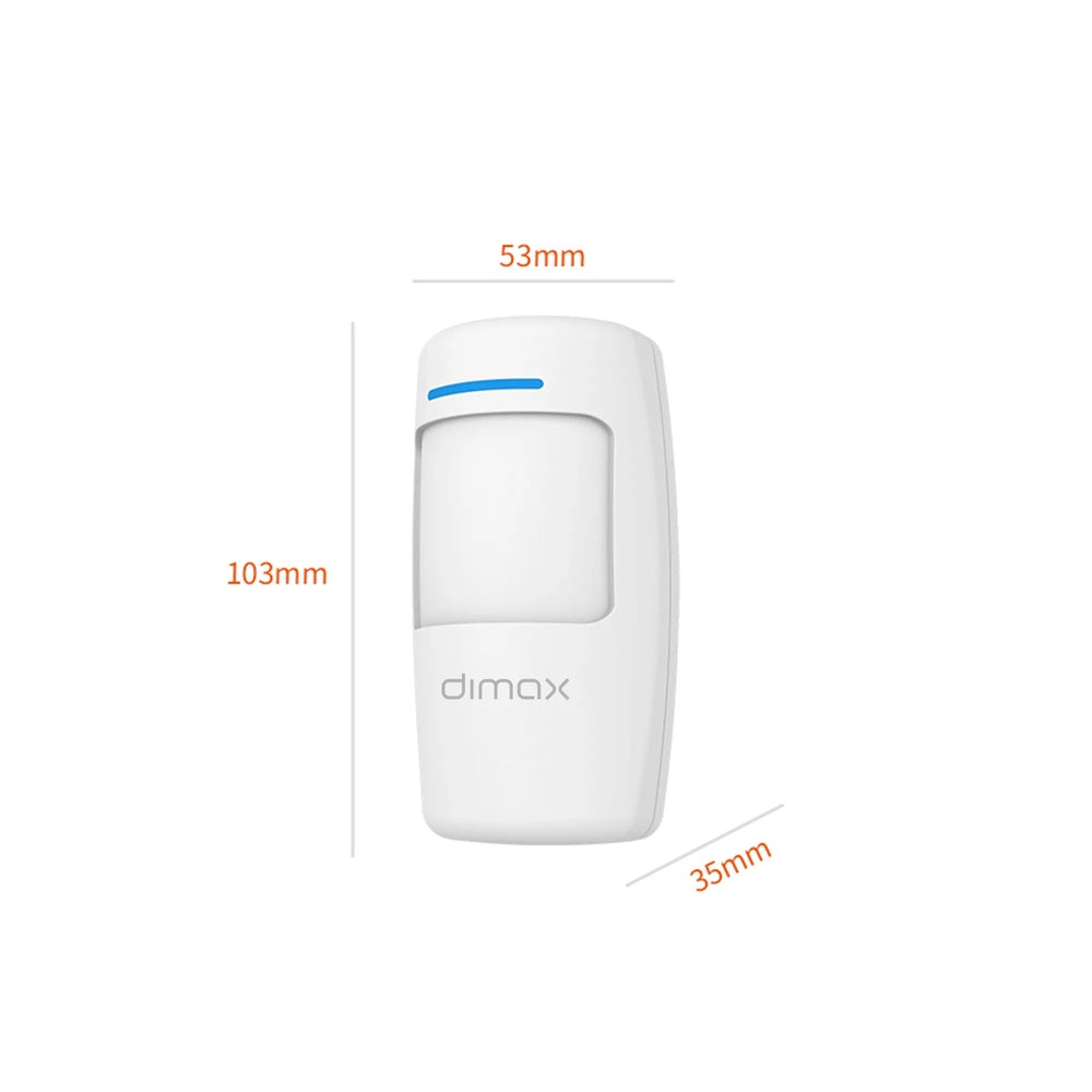 Sensor Detector Infrarrojo Dimax Inalambrico WiFi Compatile con Kit S179 S180 S181 Angulo Proteccion 110° 433MHz S182