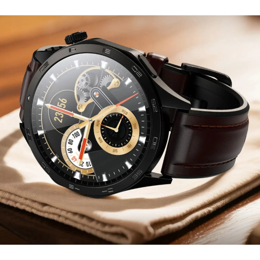 Reloj Smartwatch Havit Pantalla FullHD 1.43" Amoled Material Zinc Realiza y Responde Llamadas IP68 M9031 PRO-BROWN