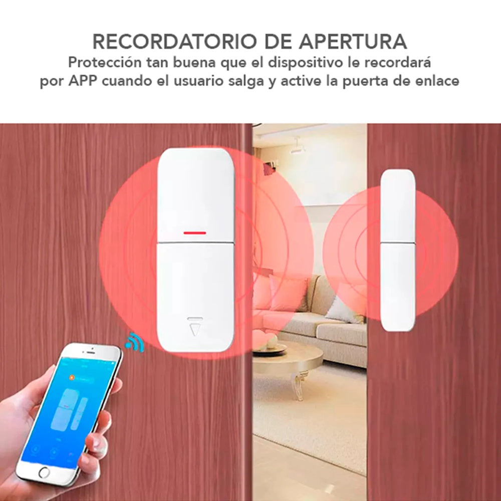 Kit de Alarma Smart Dimax Incluye Hub Sirena Contacto Magnetico Sensor de Movimiento Control Remoto APP Celular R311
