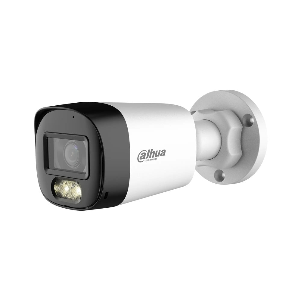 Camara Dahua HDCVI Bala 5MP Lente 2.8mm Smart Dual Light Luz 30m Microfono CVI CVBS AHD TVI IP67 HAC-HFW1500RL-IL-A-S3-DIP