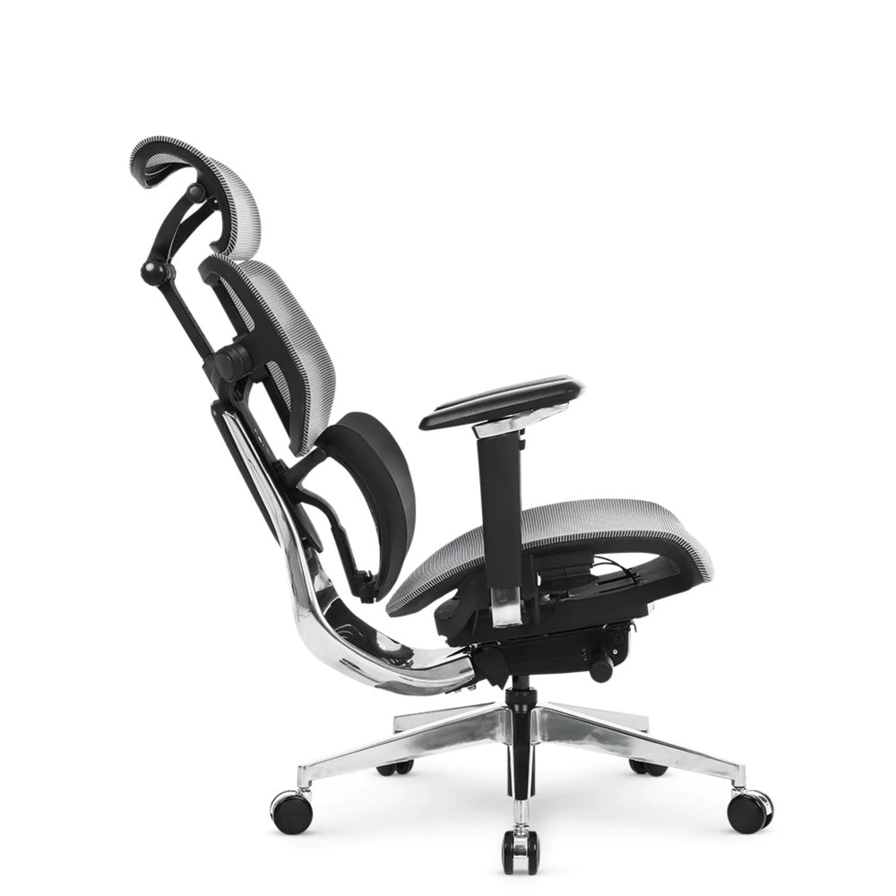 Silla de Oficina DT3 Ergonomica Reposo Lumbar Malla Transpirable Estructura de Aluminio y Nylon Reclinable 135° 14346-8