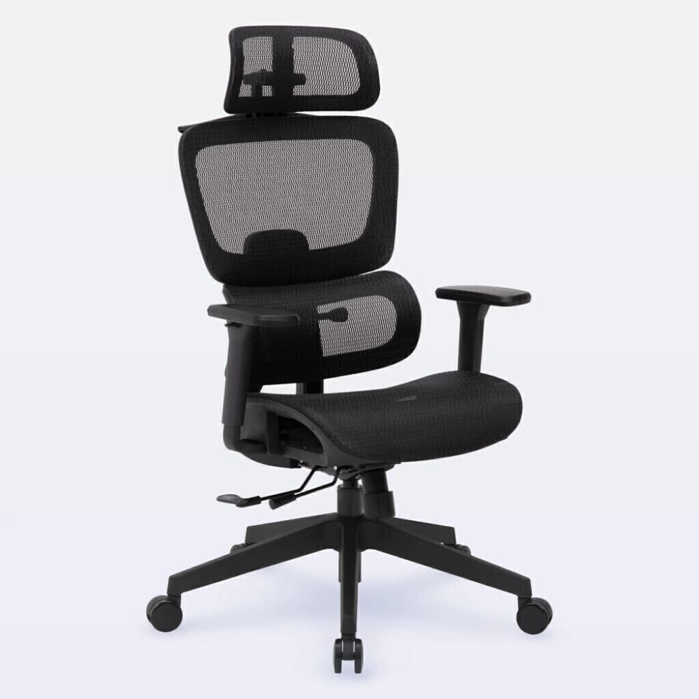 Silla de Oficina DT3 Transpirable con Forro Vidartex Mesh, Soporte Lumbar, Reposa Cabezas 2D, Brazo 1D con Ajuste de Altura, 
