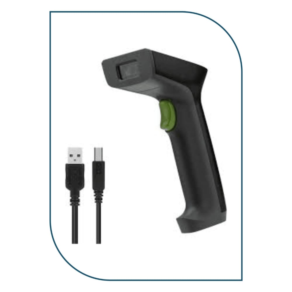 Lector Escaner de Codigo de Barras Zkteco 1D Profundidad 3-40cm Comunicacion USB ZKB101S