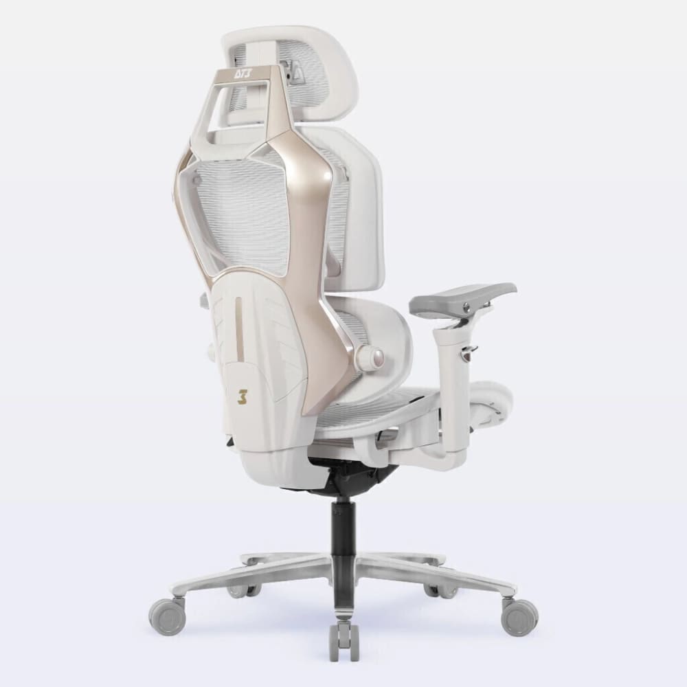 Silla de Oficina DT3 Ergonomica Chrono con Revestimiento Malla DT3 Vintex-C, Reposa Cabezas con Ajuste de Altura y Rotacion, 