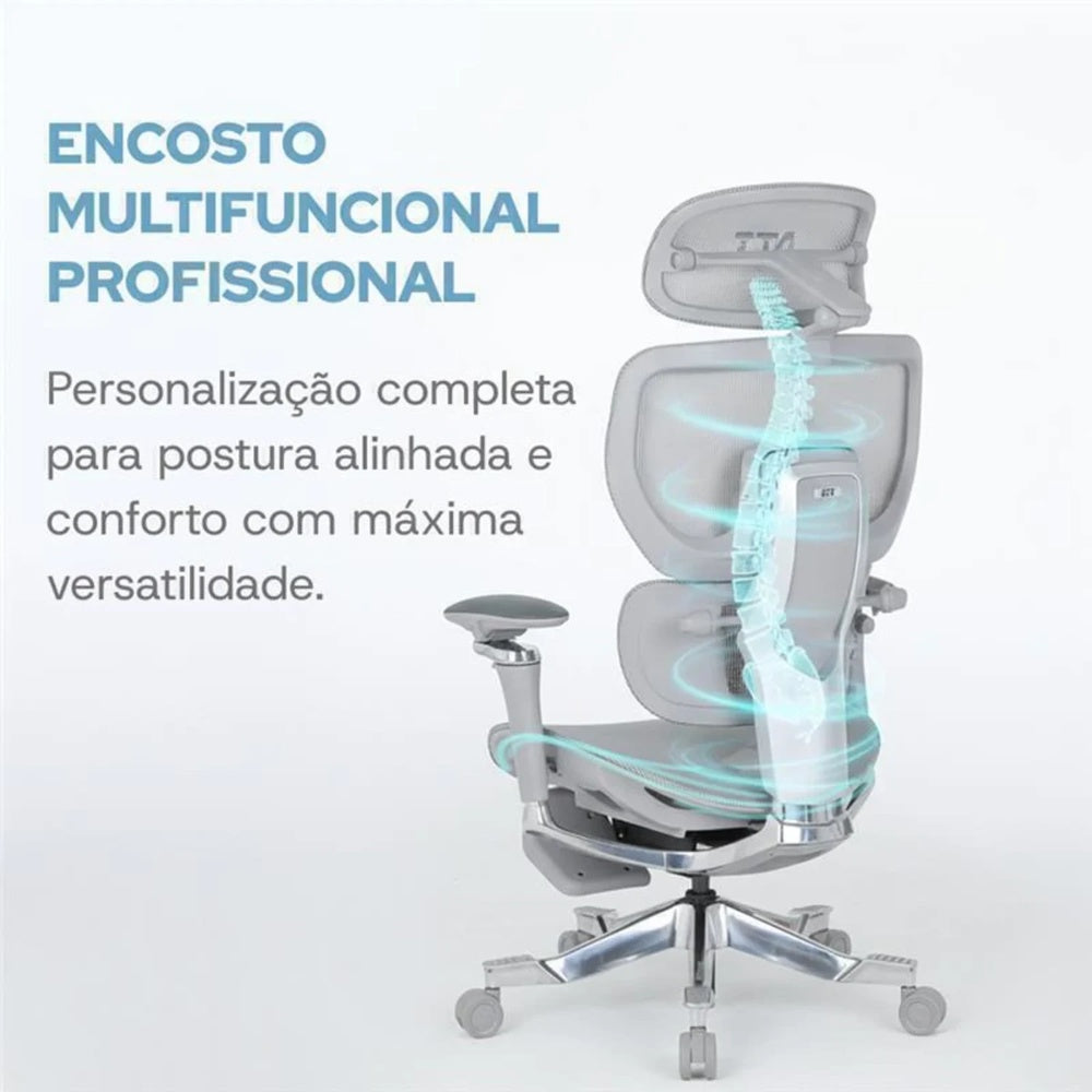 Silla de Oficina DT3 Ergonomica Revestimiento Mesh Vintex Estructura de Aluminio y Nylon Brazon con Ajuste 6D 14523-5