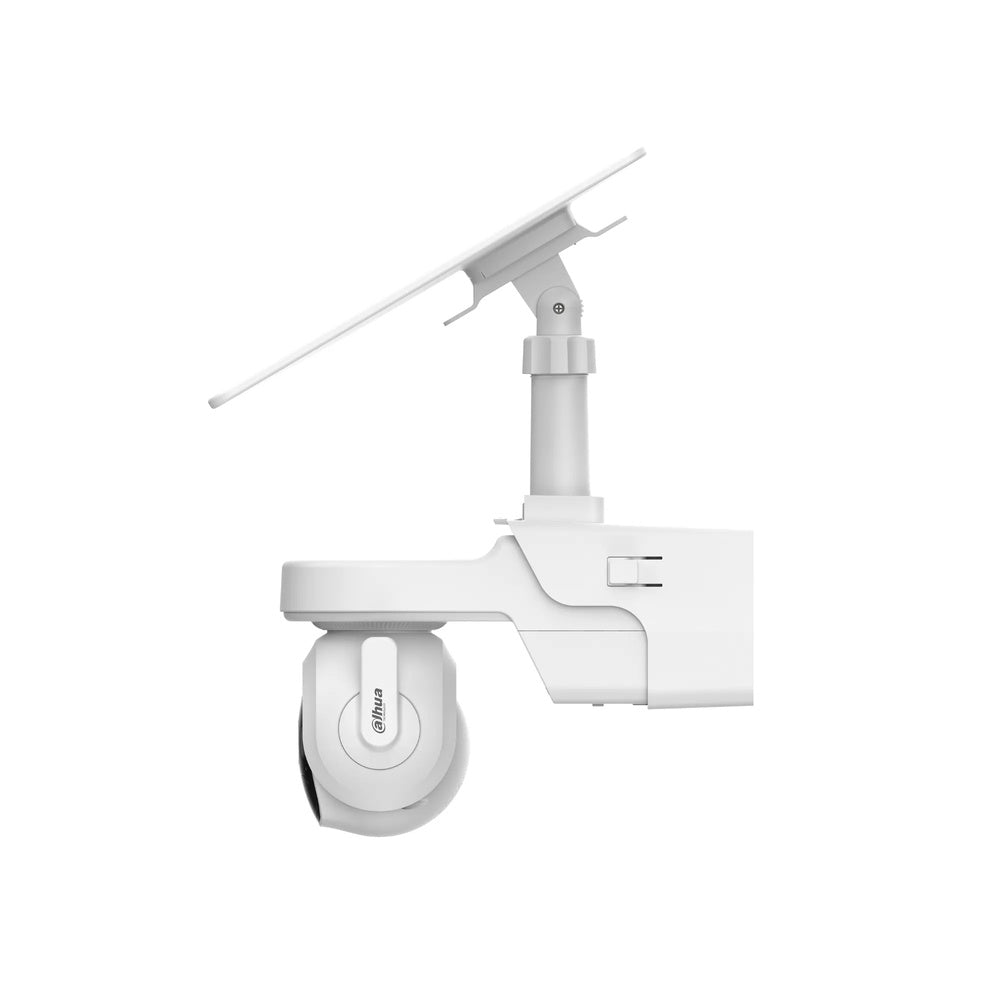 Kit IP Dahua PT 4MP con Panel Solar 4G Plastico Audio 2 Vias Sonido y Luz de Alarma 1xRJ45 IP66 DH-KIT-IPC-PT2449DB1P-4G