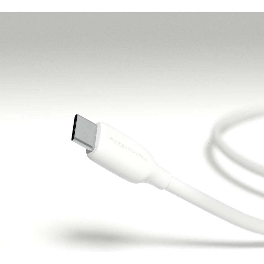 Cable Amazon Basic USB-C a USB-C 2.0 de carga rapida Certificado USB-IF 60W de 1.8m color Blanco B085SB6RSL