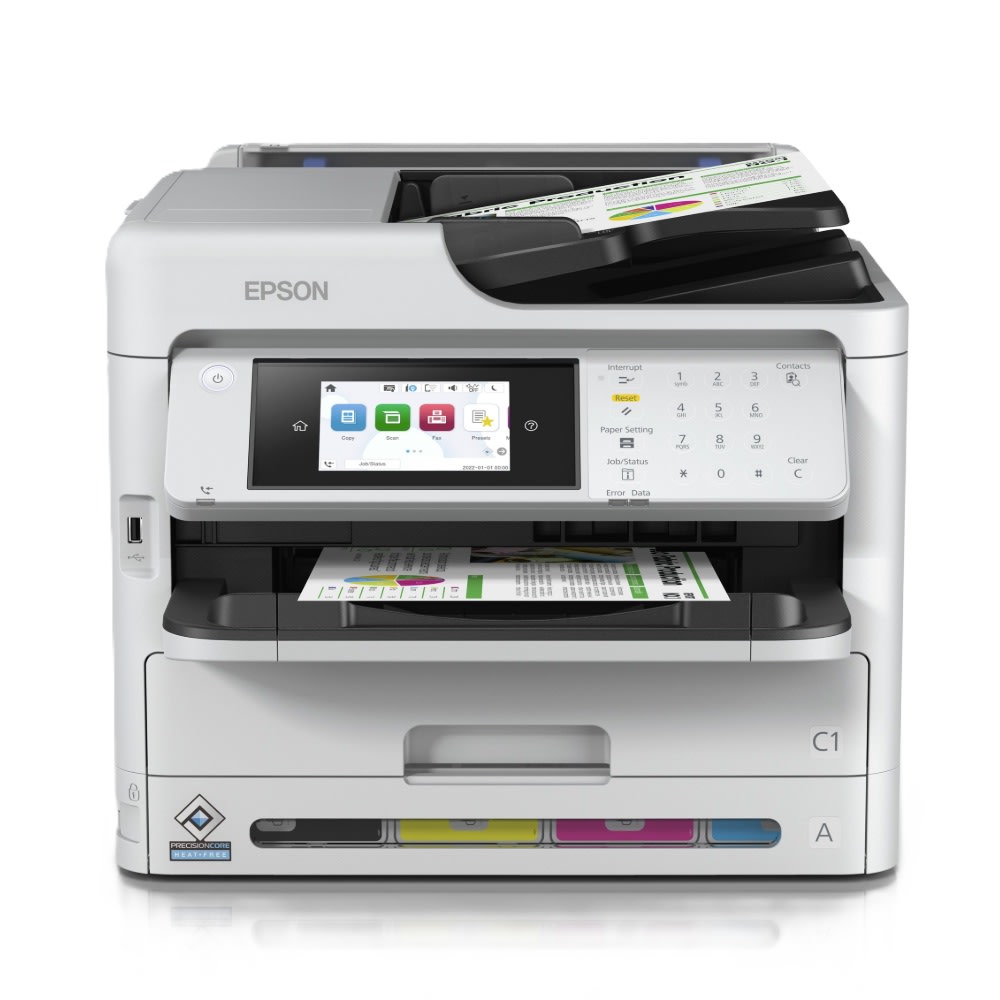Impresora Epson Multifuncional WorkForce WF-C5810 Impresora Escaner Copiadora Fax Duplex Conectividad USB WiFi y Ethernet C11