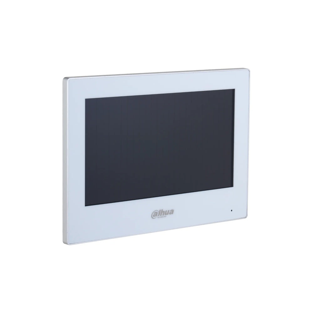 Monitor Dahua Hibrido 7" Tactil WiFi 4 Hilos se Conecta con VTO Analogico y Digital Alarma 6I/6O PoE DHI-VTH2624GW-WP