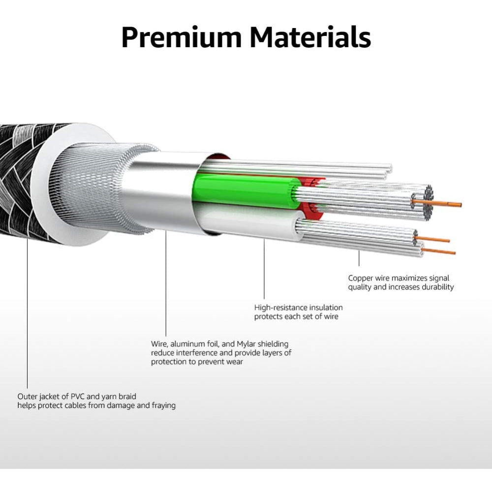 Cable Amazon Basic para Iphone Ipad USB-A a Lightning Certificado MFi de 0.9m color Rosado L6LMF077-CS-R