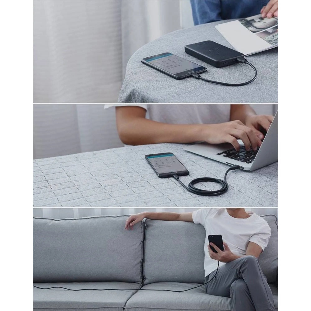 CABLE Ugreen USB-A a Micro USB Longitud 1m Carga Segura 2Amp Transferencia de Datos Diseño Antienredos 60136