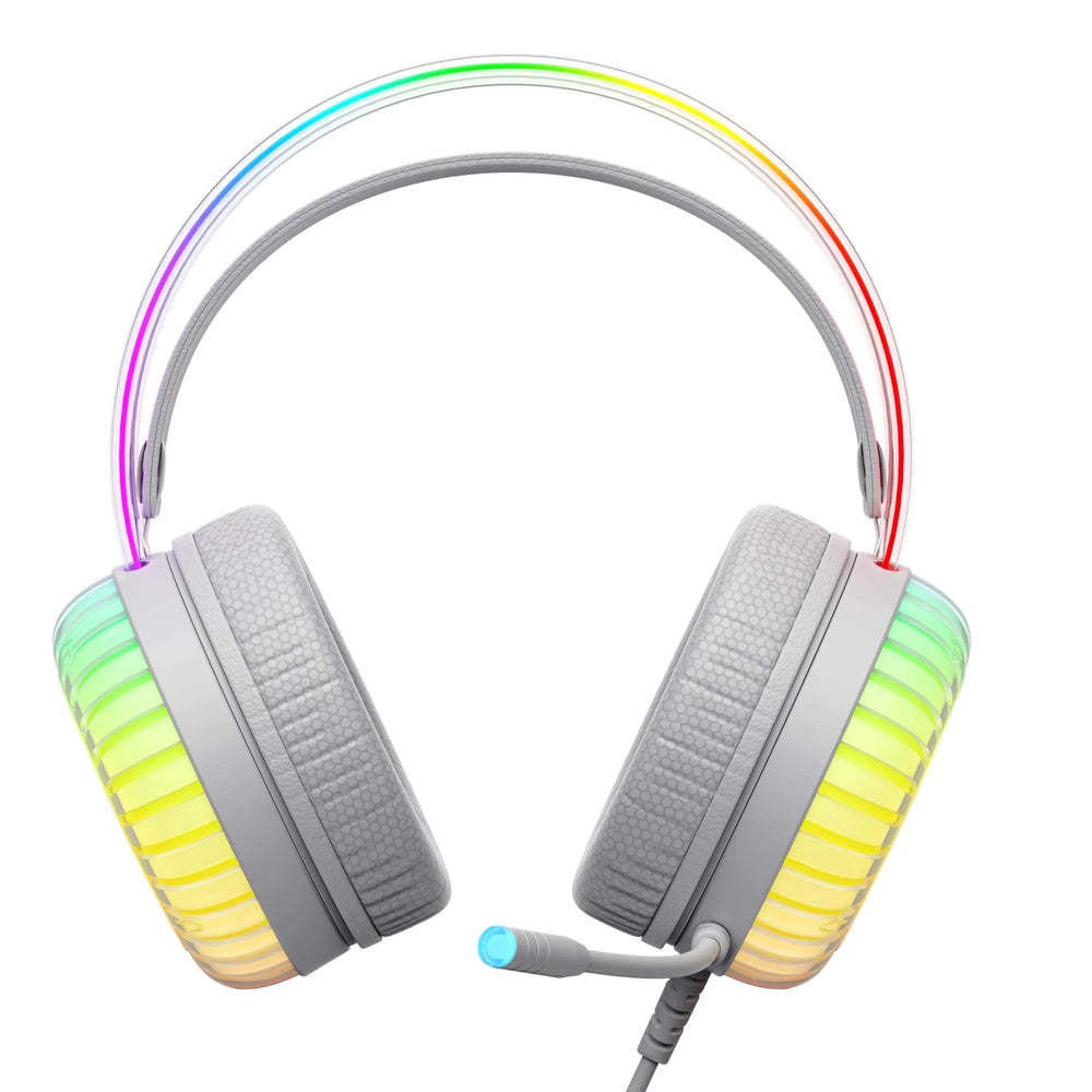 Audifono Gamer Havit RGB 7.1 Sonido Envolvente Diadema Flotante Ajustable Control Multimedia Cable 2.1m H2046U-WHG