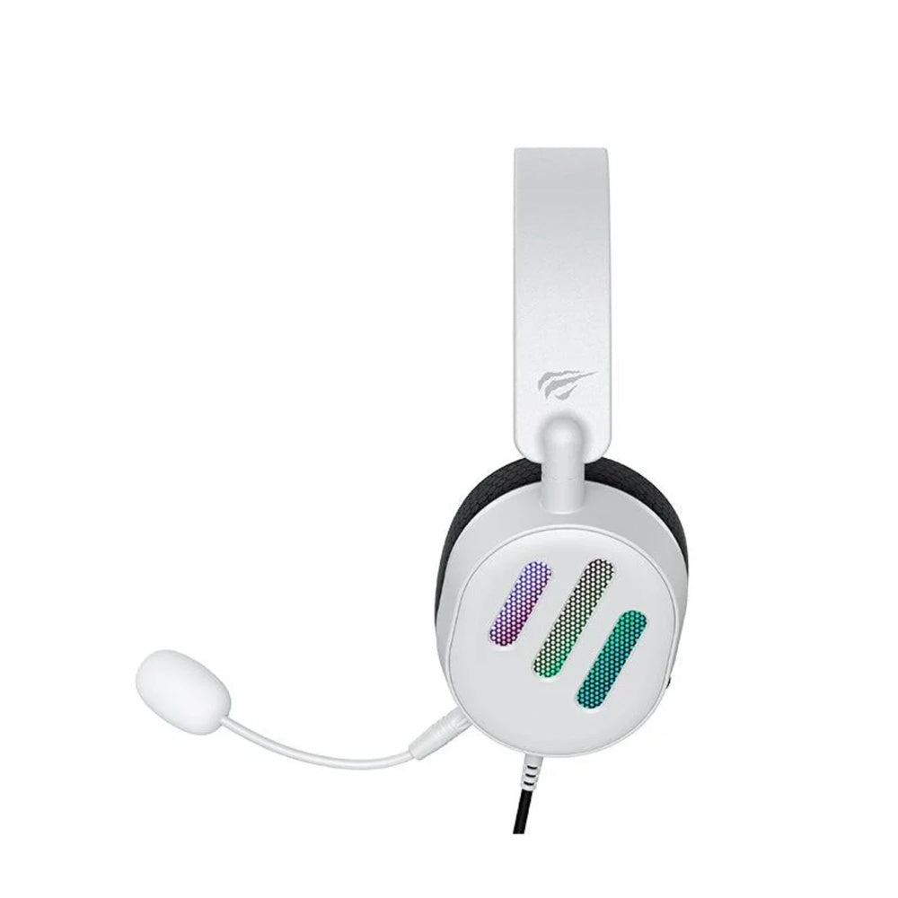 Audifono Gamer Havit 7.1 20Hz-20KHz Luces RGB Microfono Omnidireccional Desmontable Driver 50mm H2038U-WBK