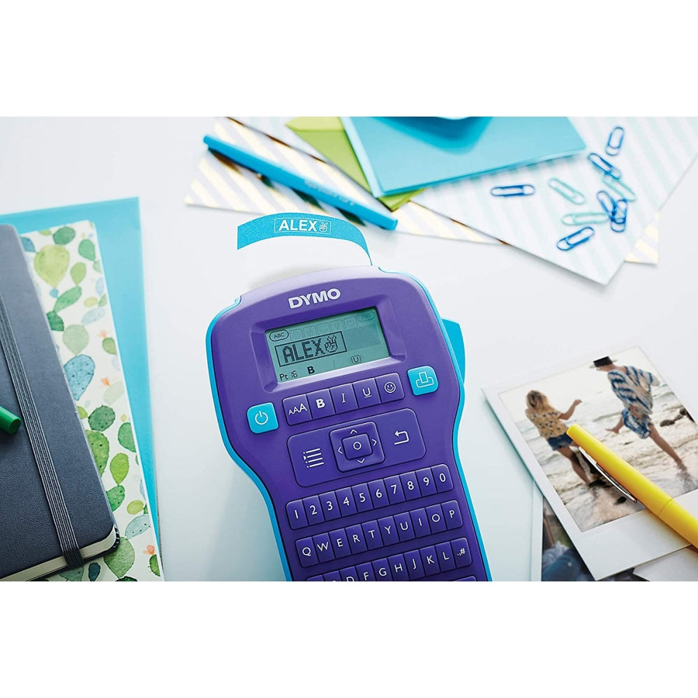 Cinta Dymo D1 Labelmanager Color Pop Blanco fondo Celeste 12mm x 3m 2056086