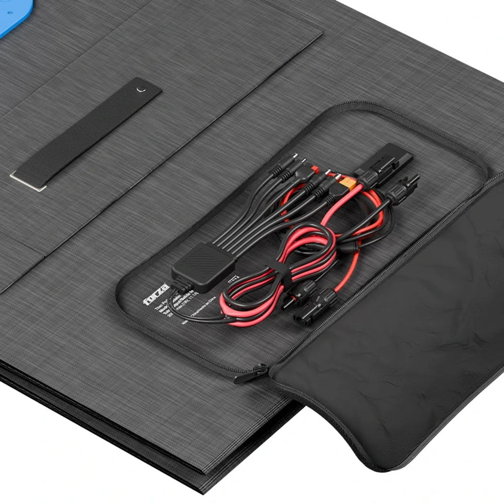 Panel Solar Portatil Forza 200Watts Monocristalino y Conexion 6en1 para todos los Dispositivos IP65 FPV-T200W