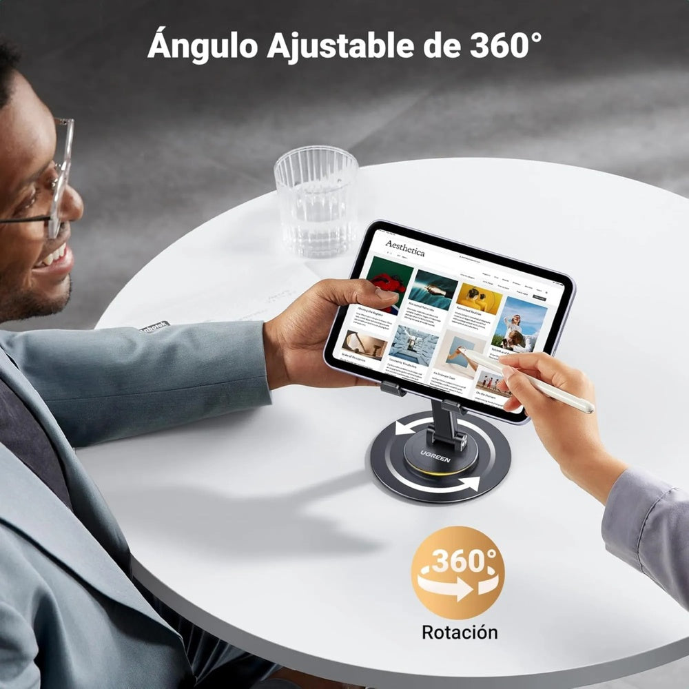 Soporta Ugreen para Celular Multiangulos con Rotacion Horizontal 360° Estable Proteccion Antideslizante Portatil 35152